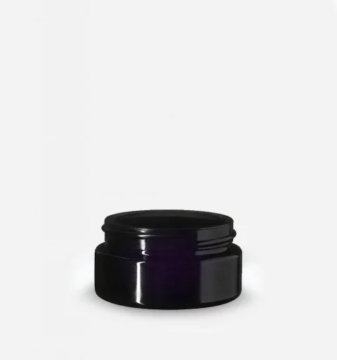 Pot verre violet forme basse Miron 30 ml