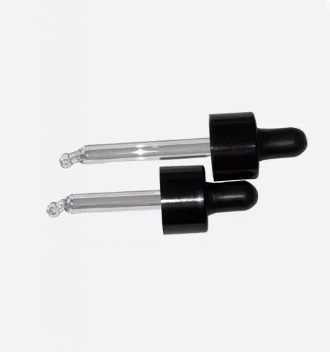 Compte-gouttes 24/410 noir chape lisse Termodur