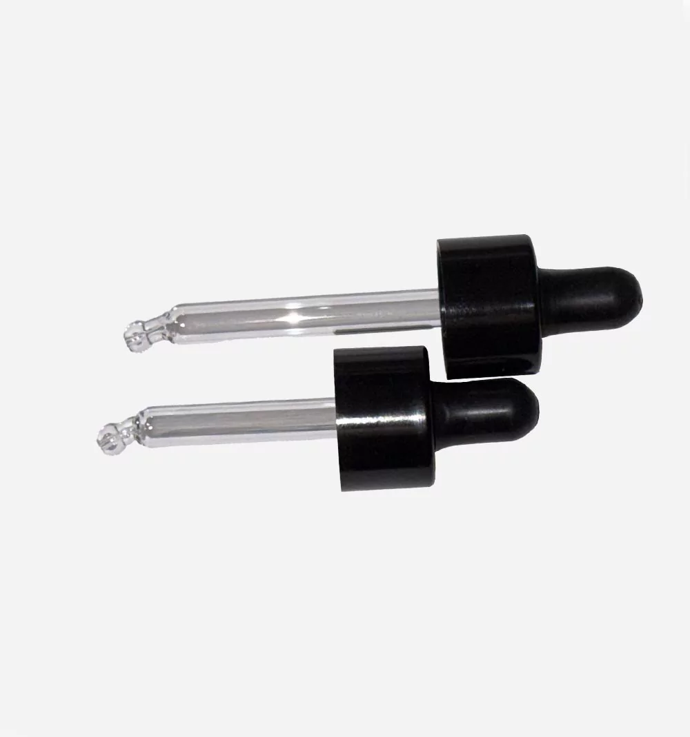 Compte-gouttes 24/410 noir chape lisse Termodur