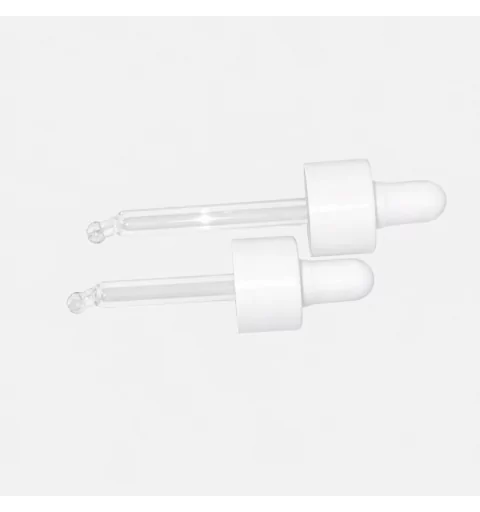 Compte-gouttes 24/410 blanc chape lisse Termodur