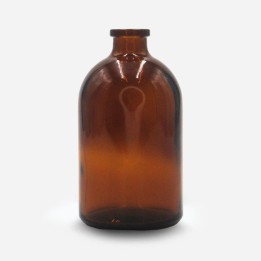 Flacon Antibiotique verre jaune