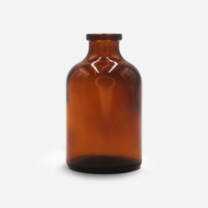 Flacon Antibiotique verre jaune