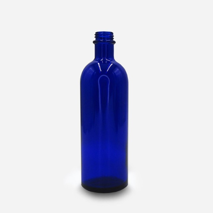 Flacon fleur d'oranger verre bleu