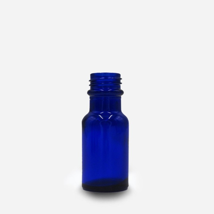 Flacon fleur d'oranger verre bleu