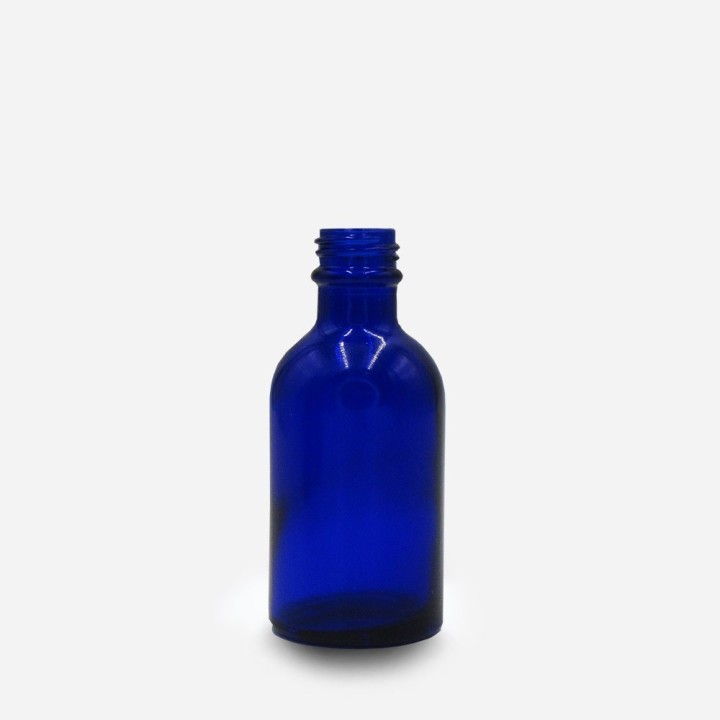 Flacon fleur d'oranger verre bleu