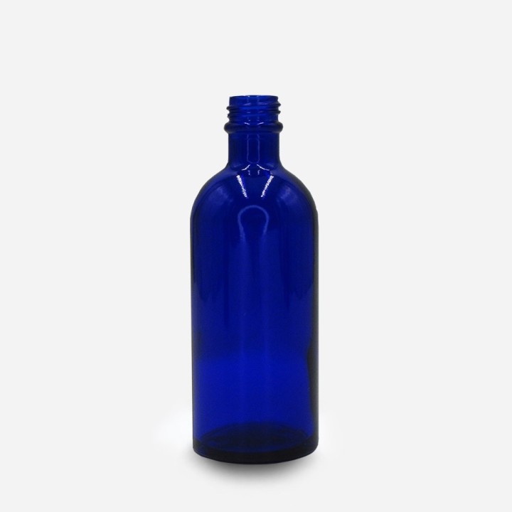 Flacon fleur d'oranger verre bleu