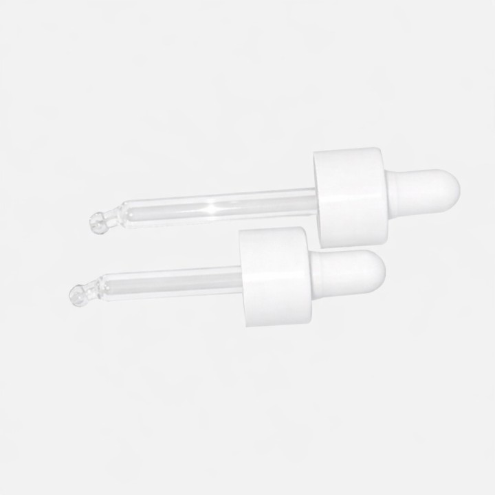 Compte-gouttes 24/410 blanc chape lisse Termodur