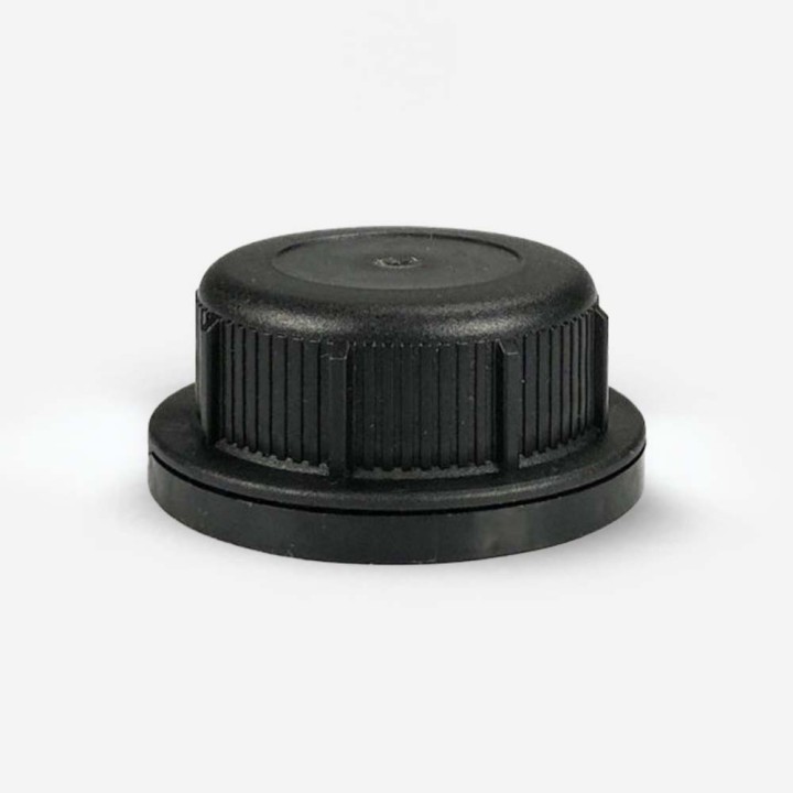 Bouchon noir inviolable din45 PEHD pour jerrycan – Joint Alkozeal