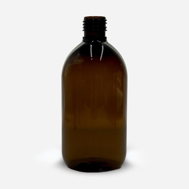 Flacons Sirop pet jaune pour cosmétique aromathérapie et médical