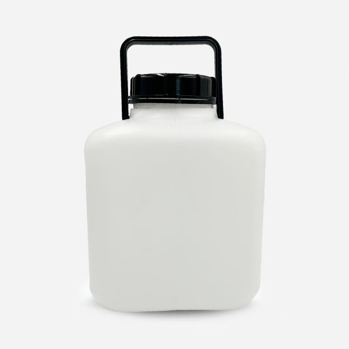 Carré LO à poignée noire 6 litres avec bouchon noir monté