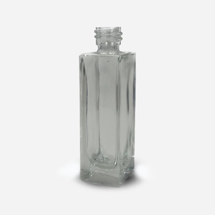 Flacon KLEE verre transparent  18-415 – Flacon carré cosmétique