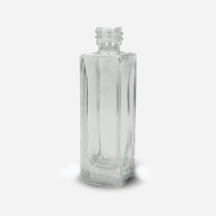 Flacon KLEE verre transparent  18-415 – Flacon carré cosmétique