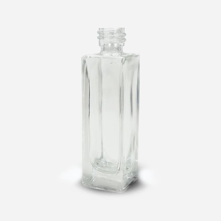 Flacon KLEE verre transparent  18-415 – Flacon carré cosmétique