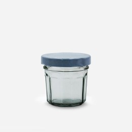 Pot TO à facettes en verre - alimentaire, miel & confiture
