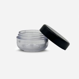 Pot Arrondoto SAN cristal 5ml avec couvercle noir a coté