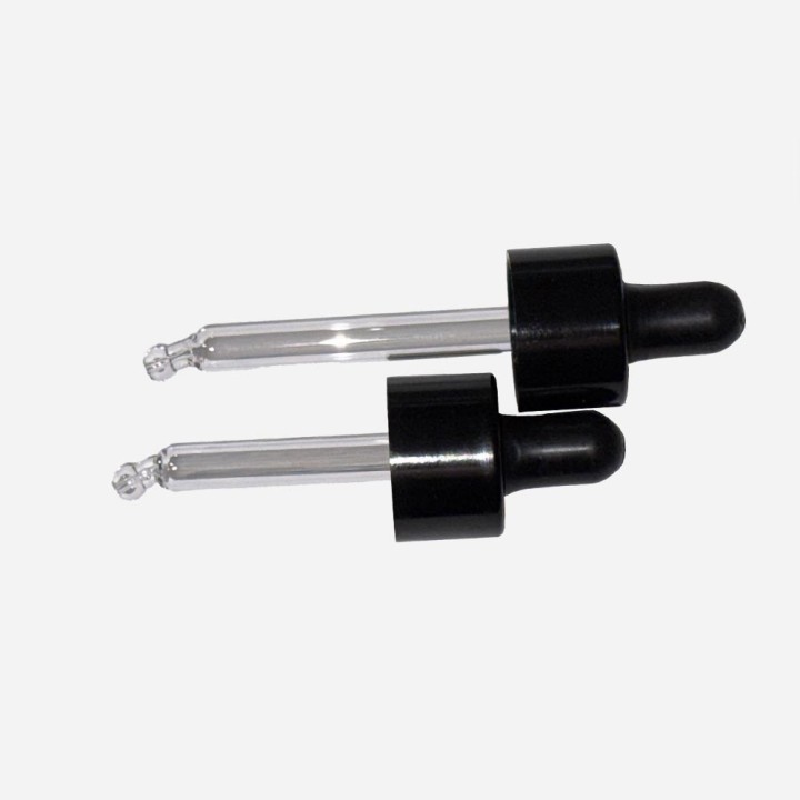 Compte-gouttes 24/410 noir chape lisse Termodur