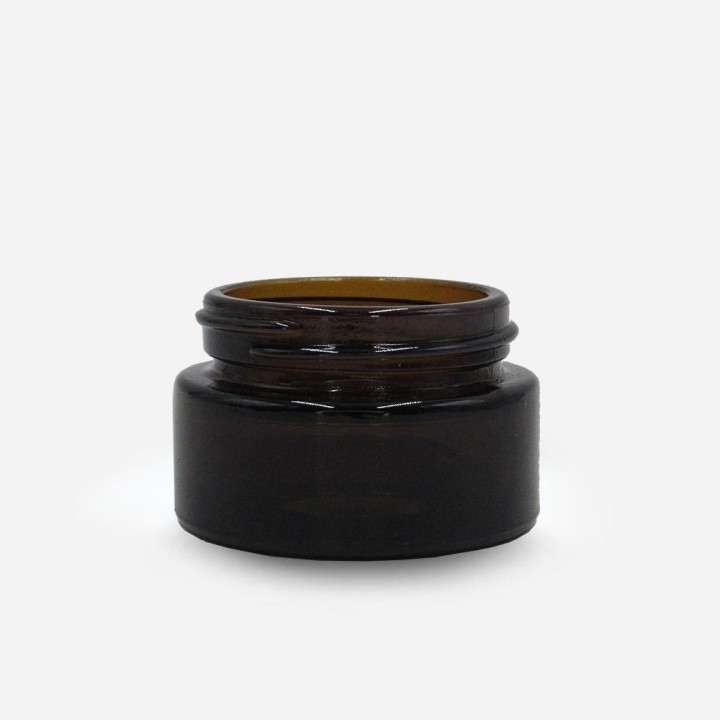 Pot Pommadier en verre ambré pour cosmétique et bougie