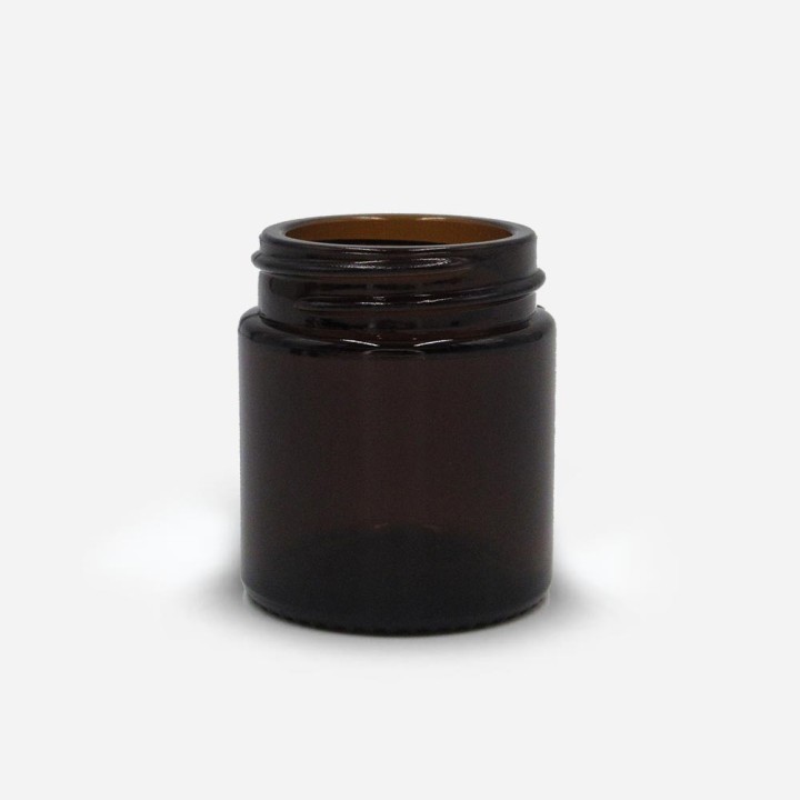 Pot Pommadier en verre ambré pour cosmétique et bougie