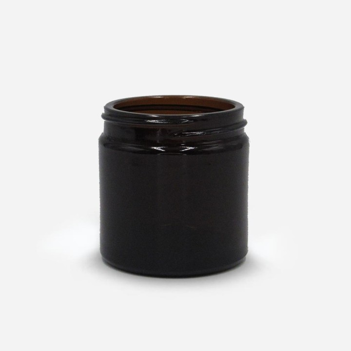 Pot Pommadier en verre ambré pour cosmétique et bougie