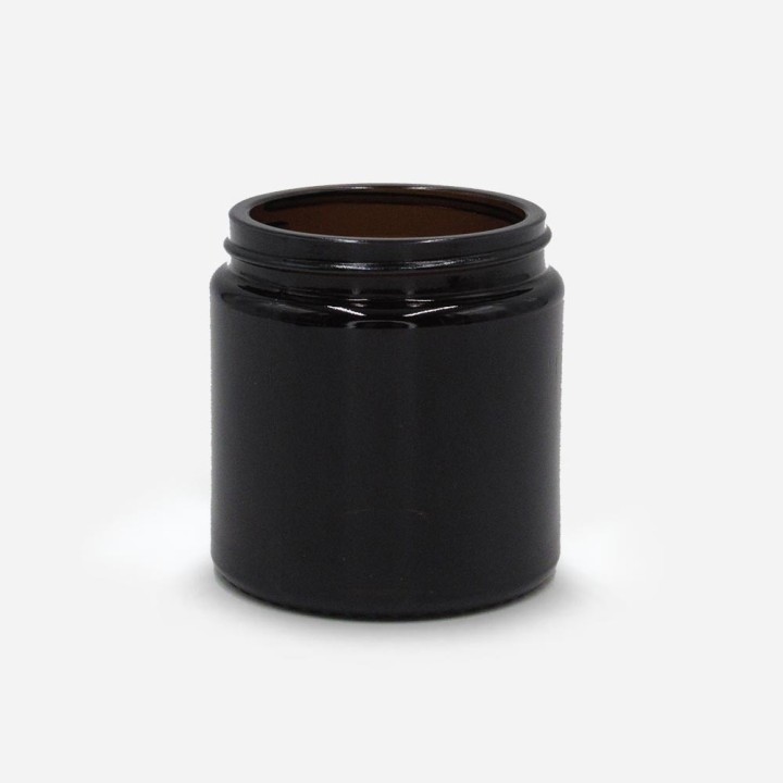 Pot Pommadier en verre ambré pour cosmétique et bougie