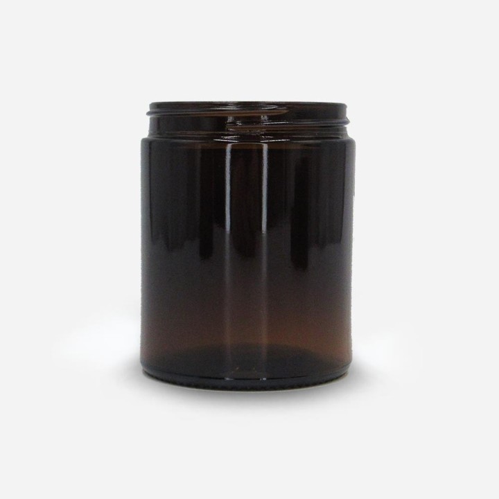 Pot Pommadier en verre ambré pour cosmétique et bougie