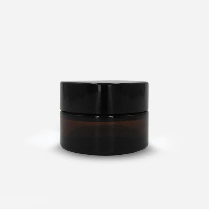 Pot Pommadier en verre ambré pour cosmétique et bougie