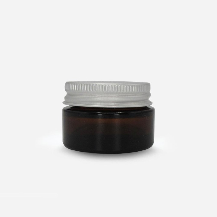 Pot Pommadier en verre ambré pour cosmétique et bougie