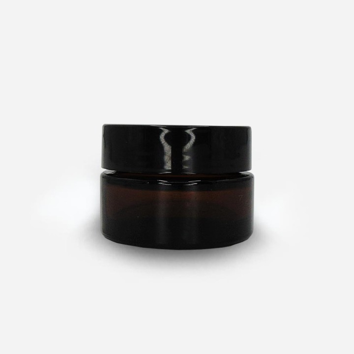 Pot Pommadier en verre ambré pour cosmétique et bougie