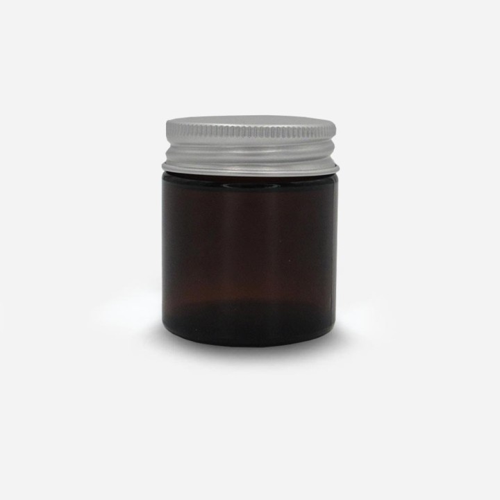 Pot Pommadier en verre ambré pour cosmétique et bougie