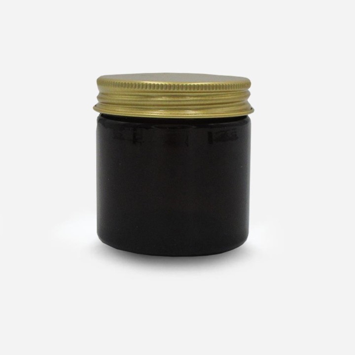 Pot Pommadier en verre ambré pour cosmétique et bougie