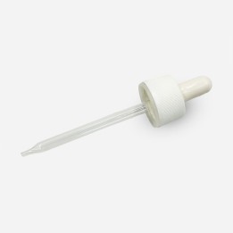 Compte Gouttes Capillaire PP28 Blanc Strié Inviolable