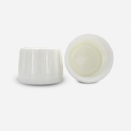 Compte Gouttes Norma PP28 Blanc strié Avec insert Standard trou1mm