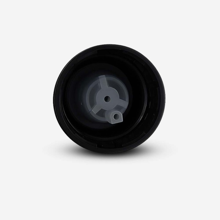 Compte gouttes DIN18 PP Noire Insert Aqueux STANDARD coté interieur