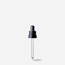 Compte Gouttes Capillaire DIN18 Noir Inviolable bout en boulle 30ml