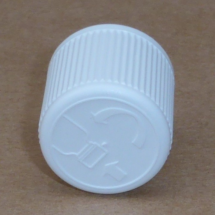 Compte-gouttes DIN18 blanc sécurité insert huileux