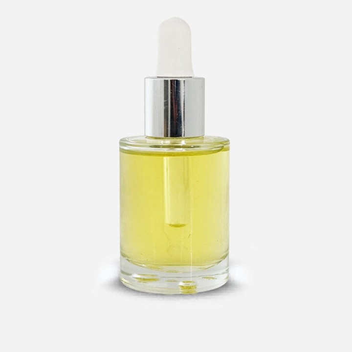 Flacon Classic verre 30ml avec une pipette chapé métal