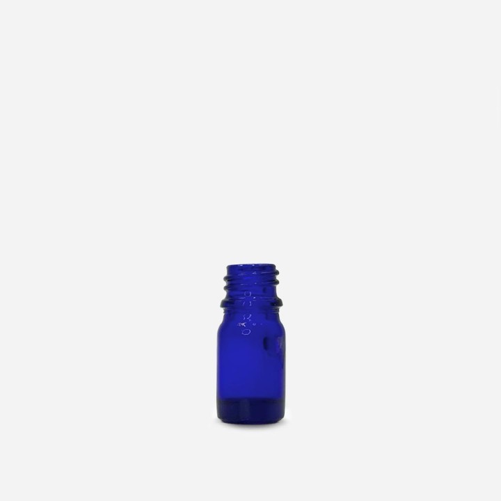 Flacon goutte verre bleu din18