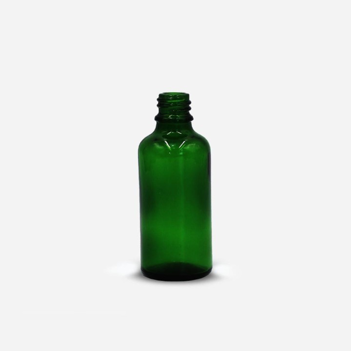 Flacon Goutte Verre Vert DIN18 – Huiles essentielles et usages industriels