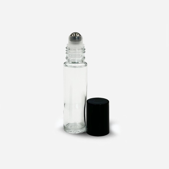 Gange verre 10ml bille inox et capsule noir
