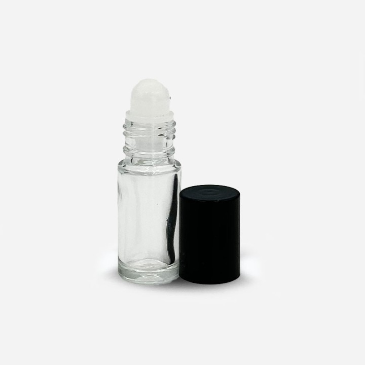 Gange verre 5ml bille PP et capsule noir