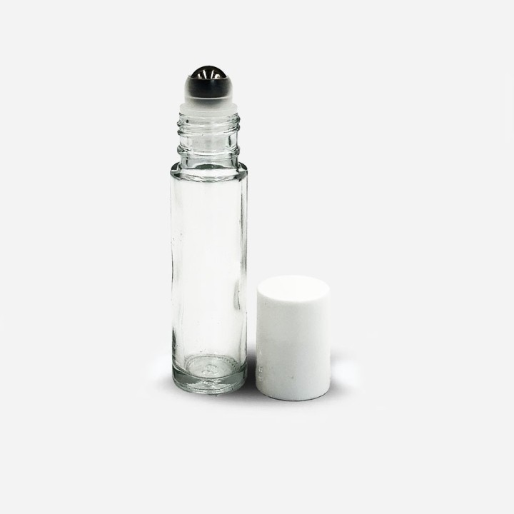 Gange verre 10ml bille PP et capsule blanche