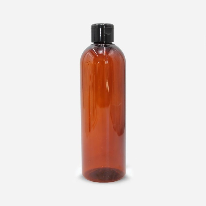 Douceur PETP ambré 500ml capsule charnière noir fermé