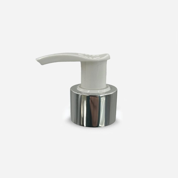 Pompe dispenser Chapée métal bec blanc 24-410