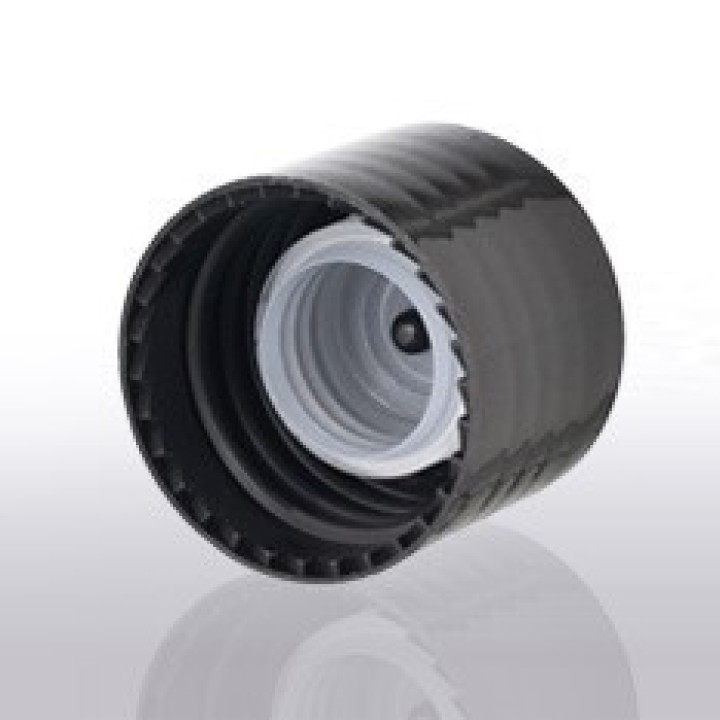 Capsule PP noire avec réducteur Intégré 24 410