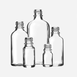 Gamme Flacon Goutte verre transparent din18