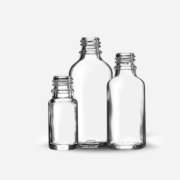 goutte verre transparent din18