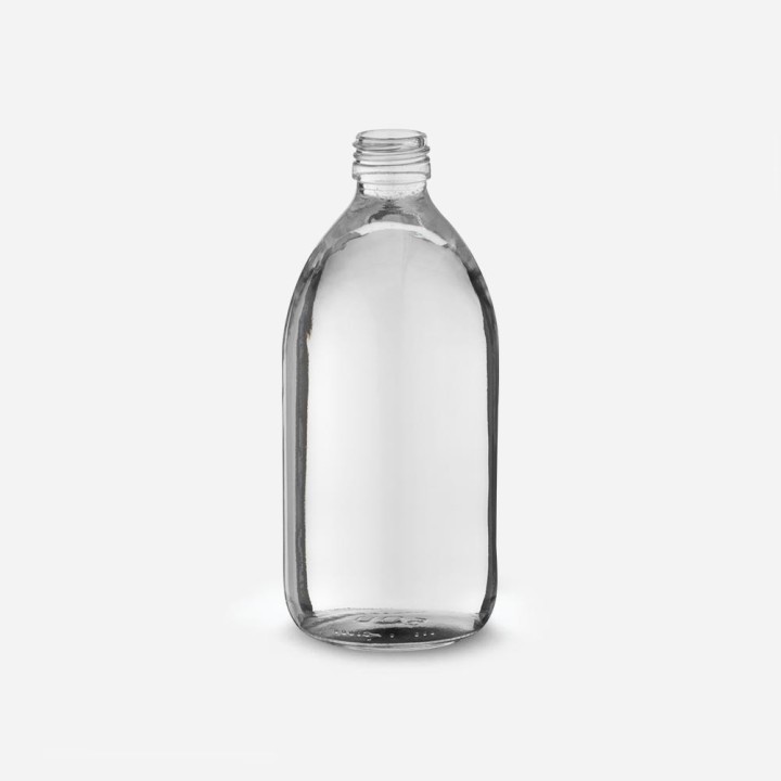 Flacon Sirop verre transparent PP28