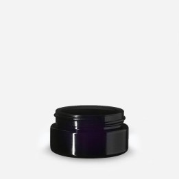 Pot cosmétique verre violet forme basse Miron