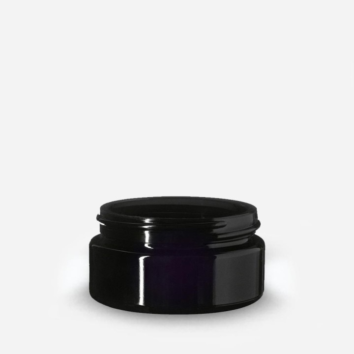 Pot cosmétique verre violet forme basse Miron