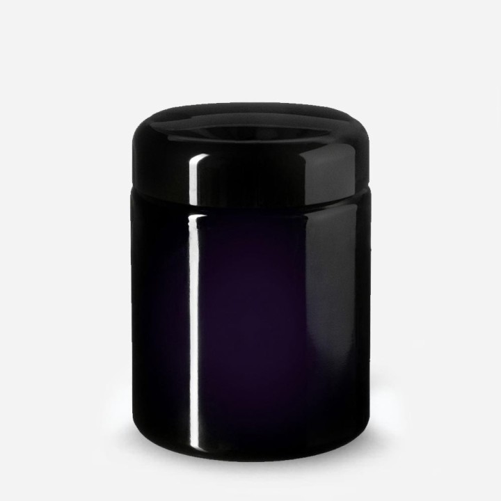 Pot verre violet forme haute Miron
